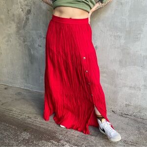 Vintage 90s Red Maxi Skirt